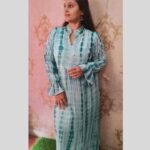 Women's Aquablue Georgette Printed Western Dress