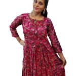 Women's Pure Muslin Printed Straight Kurta with Pant