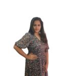 Women's Western trending floral print frock