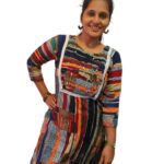 Women's Cotton mixed Multi color and printed straight cut Kurti