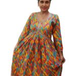 Aliya cut printed kurti with pant and duppatta