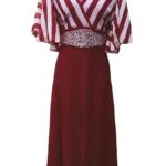 Georgette Red Western Frock