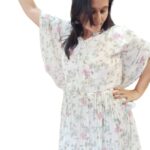 Georgette khaftan floral top - M size