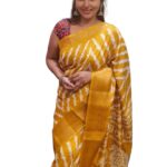 Dola Silk Printed Saree With Unstitched Blouse Piece