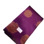Silk Cotton Saree with blouse - Purple