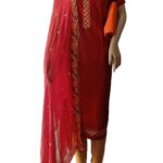 Unstitched Silk cotton Salwar Suit Material with work