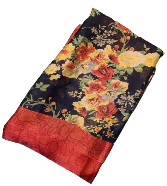 Black Rangolo saree for daily wear