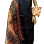 Shagun - Unstitched Cotton Salwar Material - Dark grey