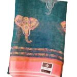 Ganapathi Linen saree with satin border