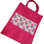 Flower Design Print Juit Bag for lunch bag or return gift