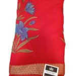 Georgette saree with beautiful floral design and border