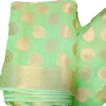 Georgette saree with zari boder