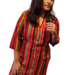Women's printed straight cut rayon kurti