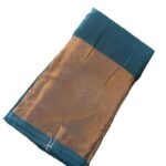 Trending Plain Sarees with big border - Rama Blue