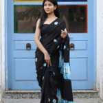A1- Women's Hand Block Print Jaipuri Cotton Mulmul Saree with Blouse Piece
