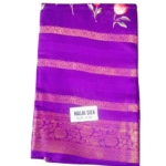 Women's Printed Malai Silk Saree With Unstiched Blouse