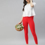 Prisma Ankle Leggings-Red