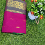 Kalyani Cotton Saree With Double Side Border (LT Purple)