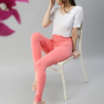 Prisma Churidar Leggings - PEACH