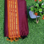 Kalyani Cotton Saree With Double Side Border (Meroon)