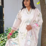 Tebby Silk With Lace Work On Neck