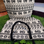 Cotton Canvas Tote Bag for Women - Shoulder Handbag with Top Zip Closure