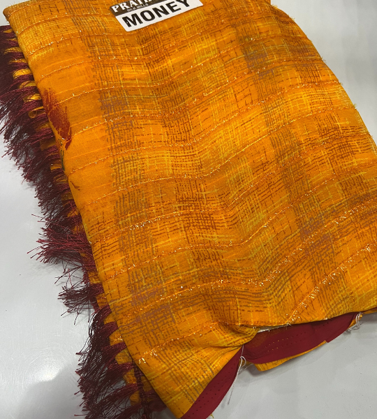 Georgette saree with floral print