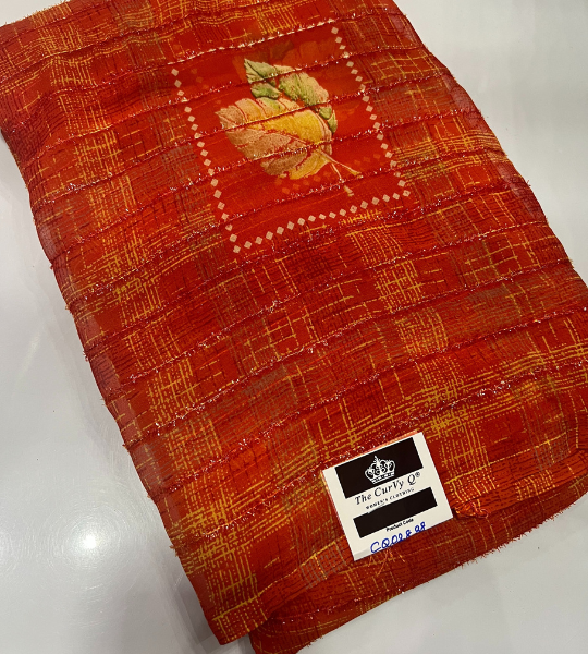 Georgette saree with floral print