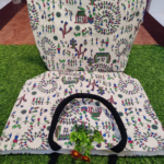 Cotton Canvas Tote Bag for Women - Shoulder Handbag with Top Zip Closure