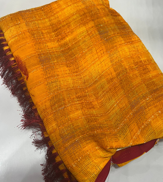 Georgette saree with floral print