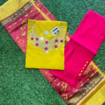 Muslin Silk With Beautiful Embroidery And Mirror Work With Lining