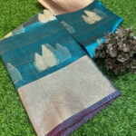 Fancy Tissue Saree With Multiple Stripes