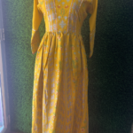 Cotton Full Length Umbrella Kurtis - Mustred Yellow
