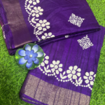 Semi Dolo Silk Saree -Purple-2