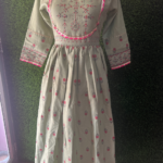 Cotton Full Length Umbrella Kurtis - GREEN