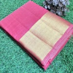 Plain Tussar Silk Saree With Extra Blouse