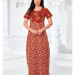 Pranjul Cotton Nighyty Fully Stitched With Side Packet